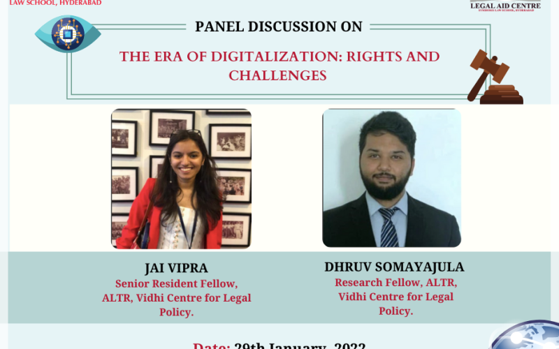 Panel Discussion on ‘The Era Of Digitalization: Rights and Challenges’ by SLS Hyderabad [Jan 29; 11 AM-12:30 PM]: Register Now!